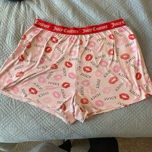 Juicy Couture Pink and Red Pajama Shorts. Size 2X.